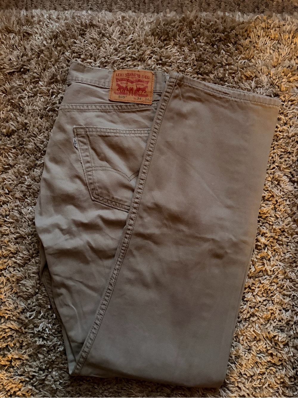 Levi's 505 Straight Leg Jeans in Olive Tan